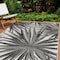 World Rug Gallery Tropical Leaves Nature Inspired Indoor/Outdoor Area Rug 5' x 7' Black 4030BLACK5X7 - alternate 1
